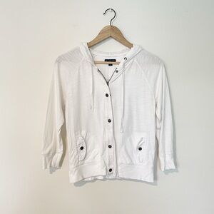 American Eagle Outfitters White Zip-Up Hoodie